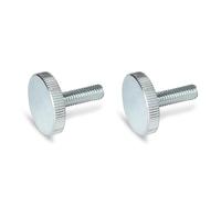 Ganter Normelemente Tornillos moleteados planos | tornillos moleteados (forma baja) | DIN 653-M8-40-ZB | 2 unidades | acero galvanizado | Rosca: M8 x 40