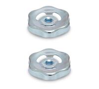 Ganter Normelemente Volante de chapa, rueda de válvula, mango de válvula, válvula de cierre, 2 unidades, GN 227.6-ST-130-V12-ZB | Diámetro 130 mm | Cuadrado V12