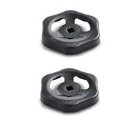 Ganter Normelemente, Volante de chapa, rueda de válvula, mango de válvula, válvula de cierre, 2 unidades, GN 227.6-ST-100-V10-SW, diámetro 100 mm, cuadrado V10