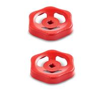 Ganter Normelemente, Volante de chapa, rueda de válvula, mango de válvula, válvula de cierre, 2 unidades, GN 227.6-ST-50-V6-RT, diámetro 50 mm, cuadrado V6