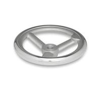 Ganter Normelemente Volante de mano de aluminio, DIN 950-AL-160-B14-A, diámetro d1: 160 mm, orificio d2: 14 mm