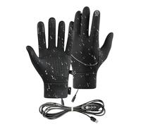 Gants chauffants - Poliéster + Nylon + Velour | Outdoor Mitaines chauffante USB avec écran tactile, coupe-vent, imperméables | ants thermiques pour femmes et hommes, course à pied, activité