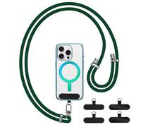 GanYesin Cordón Universal Teléfono, Correa Ajustable de Nailon Hombre y Mujer (No Incluye Funda), Compatible Todos los Smartphones Funda para Actividades Aire Libre, Viajes Transporte (Verde Oscuro)