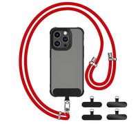 GanYesin Cordón Universal Teléfono, Correa Ajustable de Nailon Hombre y Mujer (No Incluye Funda), Compatible Todos los Smartphones Funda para Actividades Aire Libre, Viajes Transporte (Rojo)