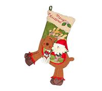 GANYKQ Calcetines de Navidad de 22 pulgadas, calcetines grandes 3D de Papá Noel, muñeco de nieve, renos