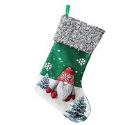 GANYKQ Calcetines de Navidad grandes para decoración de calcetines suecos de felpa 3D de 18 pulgadas