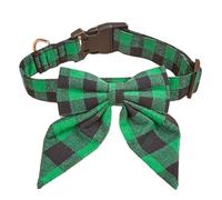 GANYKQ Collar de Navidad para mascotas con lazo, festival, fiesta, accesorios de disfraz para mascotas, collar de vacaciones para gatito