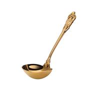 GANYKQ Cucharón de sopa de acero inoxidable 304, herramienta de cocina, accesorios de cocina, vajilla dorada chapada en oro, cuchara para servir sopa