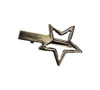 GANYKQ Pinzas para el pelo de estrella dorada y plateada, pasadores de estrella para mujer, accesorio de joyería para el cabello