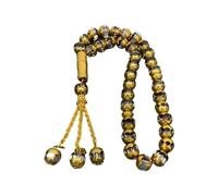 GANYKQ Pulsera de rosario de 33 cuentas de cristal con cuentas de oración, pulsera decorativa con borlas, joyería religiosa, recuerdo de fiesta, Como Se Describe, Cristal natural, No es una piedra
