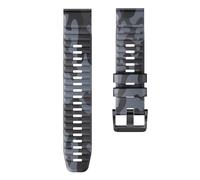 GANYUU 22mm 26MM Camouflage Silicone Watch Band For Garmin Fenix 5/6 Pro/7X Instinct 2/2X Forerunner 955/945 Quick Release Wristband(Camo grey,26mm)
