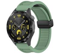 GANYUU 22mm Straps For Huawei GT3 SE/Watch 4Pro Silicone Magnetic Buckle Band For Huawei Watch GT2 3 4 GT3 Pro 46mm Bracelet Wristbands(Green,22mm Universal)