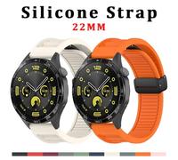 GANYUU 22mm Straps For Huawei GT3 SE/Watch 4Pro Silicone Magnetic Buckle Band For Huawei Watch GT2 3 4 GT3 Pro 46mm Bracelet Wristbands(Blue,GT 3 46mm)