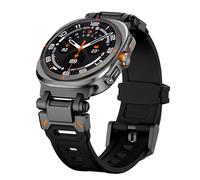 GANYUU Banda de goma para Samsung Galaxy Watch Ultra 47mm Correa pulsera ULTRA 47MM Metal ajuste rápido Correa de reloj para hombres(Black black2)
