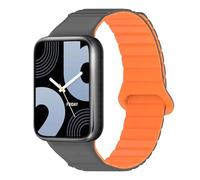 GANYUU Banda magnética de silicona para la pulsera de banda de vigilancia Miband 9 PRO/Redmi 4 Pulsera de banda para la banda para mi Band 8 Pro.(GrayOrange,For Miband 8 Pro)