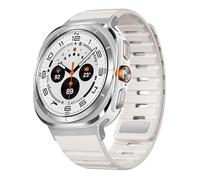 GANYUU Banda magnética para Samsung Galaxy Watch Ultra 47mm Correa de silicona suave para hombres para samsung ultra 7 ULTRA 47MM pulsera deportiva Correa correas de reloj(Silver starlight)