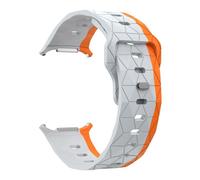 GANYUU Bandas transpirables compatibles con Galaxy Watch 7 Ultra Band 47 mm Correa deportiva de silicona para Galaxy Watch Ultra Hombres Mujeres Correas de reloj(Gray Orange)