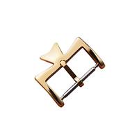 GANYUU Broche de reloj de acero inoxidable para VC Vacheron, hebillas para correa de reloj, broche de Metal plateado, dorado, rosa, dorado, 16MM y 18MM(Gold,18mm)
