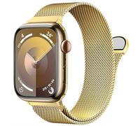 GANYUU Bucle milanés de acero inoxidable para Apple Watch Band 42/44/45/49/38/40/41 mm Hombres y mujeres, reemplazo de cierre magnético de bucle de malla para bandas IWatch Ultra Series 9 8 7 SE 6 5 4