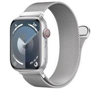 GANYUU Bucle milanés de acero inoxidable para Apple Watch Band 42/44/45/49/38/40/41 mm Hombres y mujeres, reemplazo de cierre magnético de bucle de malla para bandas IWatch Ultra Series 9 8 7 SE 6 5 4