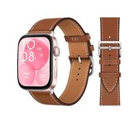 GANYUU Bucle retro para huawei watch fit 3 correa 3 correa italiana pulsera de cuero pulsera de cuero cinturón de reemplazo rápido correa correa para banda para huawei fit 3 fit 2 Watch Band(Brown 01,