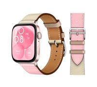GANYUU Bucle retro para huawei watch fit 3 correa 3 correa italiana pulsera de cuero pulsera de cuero cinturón de reemplazo rápido correa correa para banda para huawei fit 3 fit 2 Watch Band(Rose Saku