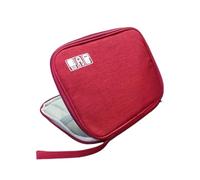 GANYUU Caja de correa de reloj para Apple Watch, funda con correa, cable de datos, reloj inteligente de viaje, bolsa de almacenamiento, organizador de relojes(Red)