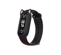 GANYUU Caja de silicona Caja de orejeras para la serie Xiaomi Miband 8 7 6 5 4 3 Banda de material TPU suave y transpirable para Miband Wnstand(Black,For Miband 8)