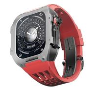 GANYUU Caja de titanio para reloj de lujo, correa de reloj de lujo para Apple Watch serie 8/7/45 mm, correa de repuesto y kit de accesorios, 45MM, Ágata