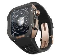 GANYUU Caja de titanio para reloj de lujo, correa de reloj de lujo para Apple Watch serie 8/7/45 mm, correa de repuesto y kit de accesorios, 45MM, Ágata