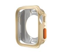 GANYUU Cambiar a Ultra Case para Apple Watch Case 45 mm 44 mm 41 mm 41 mm TPU TPU Cubierta suave para la serie iWatch 9 8 7 6 SE 5 4 Actualización Ultra 2 1 Caso de reloj de 49 mm(GOLD,S10 46MM)