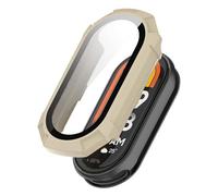 GANYUU Case Glass para Xiaomi Mi Band 9 Cubierta protectora anti scratch Protector de pantalla de PC All-Around PARTOR PARA MI Band 9 Case(White-1)