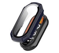 GANYUU Case Glass para Xiaomi Mi Band 9 Cubierta protectora anti scratch Protector de pantalla de PC All-Around PARTOR PARA MI Band 9 Case(Blue-1)