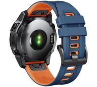 GANYUU Compatible con Garmin Fenix 7X Band, repuesto de correa de silicona suave de 26 mm para reloj inteligente Fenix 5X/Fenix 6X/Fenix 5X Plus/Fenix 6X Pro/Fenix 3/Fenix 3HR(Dark Blue/