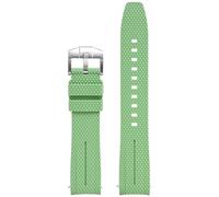 GANYUU Correa con extremo curvado para Omega X S, colaboración MoonSwatch, correa de liberación rápida de silicona y caucho unisex de 20 mm para correa Seamaster 300(Light green)