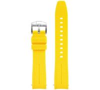 GANYUU Correa con extremo curvado para Omega X S, colaboración MoonSwatch, correa de liberación rápida de silicona y caucho unisex de 20 mm para correa Seamaster 300(Yellow)