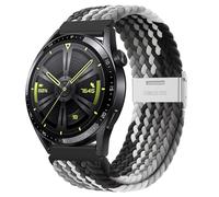 GANYUU Correa de 20 mm 22 mm para Samsung Galaxy Watch 6 5 4 Band 40/44 mm 5Pro Active 2 Gear S3 pulsera elástica trenzada para Huawei GT2/3 /4Pro/5 correas de reloj(Black Cleverly-S,22mm)