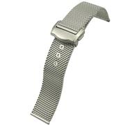 GANYUU Correa de acero inoxidable 316L de 20 mm para reloj Pagani Tissot Omega Seamaster 300 con brazalete de metal tejido.