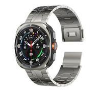 GANYUU Correa de acero inoxidable con cierre magnético para Samsung Galaxy Watch 7 Ultra, pulsera de Metal de lujo de 47mm para Galaxy Watch Ultra(Ti)