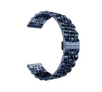 GANYUU Correa de acero inoxidable con siete cuentas sólidas de 22mm 20mm para Huawei Watch4/4Pro GT2/3Pro de 46mm para Samsung Watch de 46mm pulseras de 45mm(Blue,20mm)