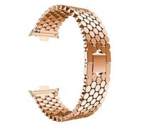 GANYUU Correa de acero inoxidable de 22mm para Redmi Watch 4 pulseras para Xiaomi Watch 8 Pro Miband pulsera de Metal ajustable Correas correa de reloj(Rose Gold,For Miband 8 Pro)