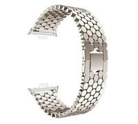 GANYUU Correa de acero inoxidable de 22mm para Redmi Watch 4 pulseras para Xiaomi Watch 8 Pro Miband pulsera de Metal ajustable Correas correa de reloj(Starlight,For Redmi Watch 4)