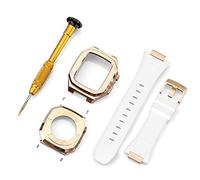 GANYUU Correa de acero inoxidable para Apple Watch de 45 mm, 44 mm, 41 mm, 9, 8, 7, 6, SE, 5, 4, 3, 2, 1, Series 9, 8, 7, 6, SE, 5, 4, 3, 2, 1, kit de modificación de correa de repuesto, For 41mm,