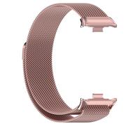GANYUU Correa de acero inoxidable para Redmi Watch 4 Watch Band Milanese Loop Pulsera magnética para Xiaomi Mi Band 8 Pro Wristband Bands(Rose pink)