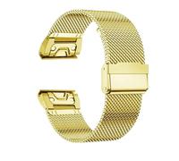 GANYUU Correa de ajuste rápido de 20/22/26 mm para Garmin Fenix 8 43 51 mm 7s 7X 7 Pro Fenix 6s 6X 6 5s 5X 5Plus Tactix 7 Banda de acero inoxidable Forerunner 965 Correas de reloj(Gold,For Fenix 8