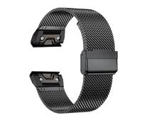 GANYUU Correa de ajuste rápido de 20/22/26 mm para Garmin Fenix 8 43 51 mm 7s 7X 7 Pro Fenix 6s 6X 6 5s 5X 5Plus Tactix 7 Banda de acero inoxidable Forerunner 965 Correas de reloj(Black,26mm)