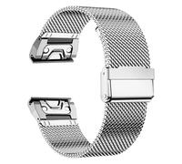 GANYUU Correa de ajuste rápido de 20 mm, 26 mm, 22 mm para Garmin Fenix 7S 7X 7 Pro Fenix 6S 6X 6 5S 5X 5Plus Tactix 7 Forerunner 965 955 Enduro Correas de reloj de acero inoxidable(Silver,22mm)