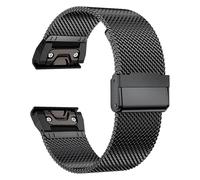GANYUU Correa de ajuste rápido de 20 mm, 26 mm, 22 mm para Garmin Fenix 7S 7X 7 Pro Fenix 6S 6X 6 5S 5X 5Plus Tactix 7 Forerunner 965 955 Enduro Correas de reloj de acero inoxidable(Black,22mm)