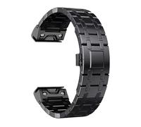 GANYUU Correa de ajuste rápido de 22 mm y 26 mm para Garmin Fenix 8, 51 mm, 7X, 7 Pro, Fenix 6X, 6, 5X, 5Plus, Tactix 7, pulsera de eslabones metálicos para Garmin Fenix 3, 3HR y D2.(Black,26mm