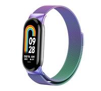 GANYUU Correa de bucle milanés para la banda Xiaomi Mi 8 NFC Cinturón de liberación rápida Correa Miband8 Bracelet Mi Band 8 Accesorios Bandas de vigilancia(Colorful)